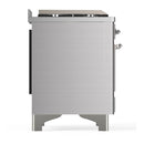 ILVE Majestic III 60-inch Dual Fuel Range with 5 Liquid Propane Burner, Griddle, French Top and Solid Door Electric Oven in Stainless Steel with Chrome Trim (UM60FSQNR3SSCLP)