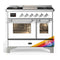 ILVE Majestic III 40-inch Dual Fuel Range with 5 Liquid Propane Burner, Griddle and Triple Glass Door Electric Oven in RAL with Chrome Trim (UMD40FNR3RACLP)