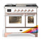 ILVE Majestic III 40-inch Dual Fuel Range with 6 Natural Gas Burner, Griddle and Triple Glass Door Electric Oven in RAL with Copper Trim (UMD40FNR3RAP)
