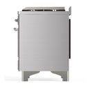 ILVE Majestic III 40-inch Dual Fuel Range with 5 Liquid Propane Burner, Griddle and Triple Glass Door Electric Oven in Stainless Steel with Chrome Trim (UMD40FNR3SSCLP)