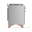 ILVE Majestic III 40-inch Dual Fuel Range with 5 Liquid Propane Burner, Griddle and Triple Glass Door Electric Oven in Stainless Steel with Copper Trim (UMD40FNR3SSPLP)