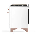 ILVE Majestic III 40-inch Dual Fuel Range with 5 Liquid Propane Burner, Griddle and Triple Glass Door Electric Oven in White with Copper Trim (UMD40FNR3WHPLP)