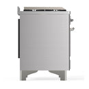 ILVE Majestic III 40-inch Dual Fuel Range with 5 Liquid Propane Burner, Griddle and Solid Door Electric Oven in Stainless Steel with Chrome Trim (UMD40FQNR3SSCLP)