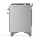 ILVE Majestic III 40-inch Dual Fuel Range with 5 Liquid Propane Burner, Griddle and Solid Door Electric Oven in Stainless Steel with Chrome Trim (UMD40FQNR3SSCLP)