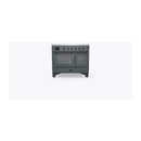 ILVE 40-Inch Majestic II induction Range with 6 Elements - Dual Oven - TFT Control Display - Triple Glass Cool Oven Door - in Blue Grey with Bronze Trim (UMDI10NS3BGB)