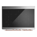 ILVE Majestic III 40-Inch Induction Range with 6 Induction Elements and Triple Glass Door Electric Oven in Blue Grey with Copper Trim (UMDIB40NR3BGP)