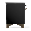 ILVE Majestic III 40-Inch Induction Range with 6 Induction Elements and Triple Glass Door Electric Oven in Glossy Black with Burnished Trim (UMDIB40NR3BKB)