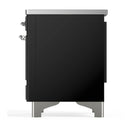ILVE Majestic III 40-Inch Induction Range with 6 Induction Elements and Triple Glass Door Electric Oven in Glossy Black with Chrome Trim (UMDIB40NR3BKC)