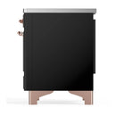 ILVE Majestic III 40-Inch Induction Range with 6 Induction Elements and Triple Glass Door Electric Oven in Glossy Black with Copper Trim (UMDIB40NR3BKP)