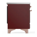 ILVE Majestic III 40-Inch Induction Range with 6 Induction Elements and Triple Glass Door Electric Oven in Burgundy with Copper Trim (UMDIB40NR3BUP)