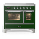 ILVE Majestic III 40-Inch Induction Range with 6 Induction Elements and Triple Glass Door Electric Oven in Emerald Green with Chrome Trim (UMDIB40NR3EGC)
