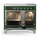 ILVE Majestic III 40-Inch Induction Range with 6 Induction Elements and Triple Glass Door Electric Oven in Emerald Green with Chrome Trim (UMDIB40NR3EGC)