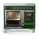 ILVE Majestic III 40-Inch Induction Range with 6 Induction Elements and Triple Glass Door Electric Oven in Emerald Green with Chrome Trim (UMDIB40NR3EGC)
