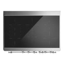 ILVE Majestic III 40-Inch Induction Range with 6 Induction Elements and Triple Glass Door Electric Oven in Emerald Green with Chrome Trim (UMDIB40NR3EGC)