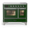 ILVE Majestic III 40-Inch Induction Range with 6 Induction Elements and Triple Glass Door Electric Oven in Emerald Green with Chrome Trim (UMDIB40NR3EGC)