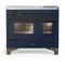 ILVE Majestic III 40-Inch Induction Range with 6 Induction Elements and Triple Glass Door Electric Oven in Mightnight Blue with Burnished Trim (UMDIB40NR3MBB)