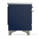 ILVE Majestic III 40-Inch Induction Range with 6 Induction Elements and Triple Glass Door Electric Oven in Mightnight Blue with Chrome Trim (UMDIB40NR3MBC)