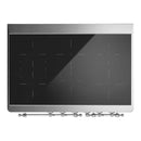 ILVE Majestic III 40-Inch Induction Range with 6 Induction Elements and Triple Glass Door Electric Oven in Mightnight Blue with Chrome Trim (UMDIB40NR3MBC)