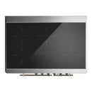 ILVE Majestic III 40-Inch Induction Range with 6 Induction Elements and Triple Glass Door Electric Oven in Matte Graphite with Burnished Trim (UMDIB40NR3MGB)