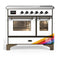 ILVE Majestic III 40-Inch Induction Range with 6 Induction Elements and Triple Glass Door Electric Oven in RAL with Burnished Trim (UMDIB40NR3RAB)
