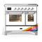 ILVE Majestic III 40-Inch Induction Range with 6 Induction Elements and Triple Glass Door Electric Oven in RAL with Chrome Trim (UMDIB40NR3RAC)
