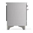 ILVE Majestic III 40-Inch Induction Range with 6 Induction Elements and Triple Glass Door Electric Oven in Stainless Steel with Chrome Trim (UMDIB40NR3SSC)