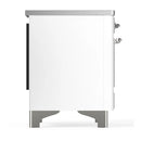 ILVE Majestic III 40-Inch Induction Range with 6 Induction Elements and Triple Glass Door Electric Oven in White with Chrome Trim (UMDIB40NR3WHC)
