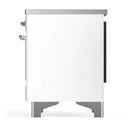 ILVE Majestic III 40-Inch Induction Range with 6 Induction Elements and Triple Glass Door Electric Oven in White with Chrome Trim (UMDIB40NR3WHC)