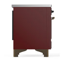 ILVE Majestic III 40-Inch Induction Range with 6 Induction Elements and Solid Door Electric Oven in Burgundy with Burnished Trim (UMDIB40QNR3BUB)