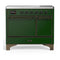 ILVE Majestic III 40-Inch Induction Range with 6 Induction Elements and Solid Door Electric Oven in Emerald Green with Burnished Trim (UMDIB40QNR3EGB)