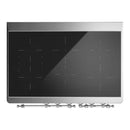 ILVE Majestic III 40-Inch Induction Range with 6 Induction Elements and Solid Door Electric Oven in Emerald Green with Chrome Trim (UMDIB40QNR3EGC)