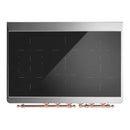 ILVE Majestic III 40-Inch Induction Range with 6 Induction Elements and Solid Door Electric Oven in Emerald Green with Copper Trim (UMDIB40QNR3EGP)