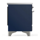 ILVE Majestic III 40-Inch Induction Range with 6 Induction Elements and Solid Door Electric Oven in Mightnight Blue with Chrome Trim (UMDIB40QNR3MBC)