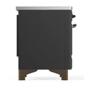 ILVE Majestic III 40-Inch Induction Range with 6 Induction Elements and Solid Door Electric Oven in Matte Graphite with Burnished Trim (UMDIB40QNR3MGB)