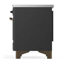 ILVE Majestic III 40-Inch Induction Range with 6 Induction Elements and Solid Door Electric Oven in Matte Graphite with Burnished Trim (UMDIB40QNR3MGB)