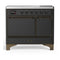ILVE Majestic III 40-Inch Induction Range with 6 Induction Elements and Solid Door Electric Oven in Matte Graphite with Burnished Trim (UMDIB40QNR3MGB)