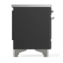 ILVE Majestic III 40-Inch Induction Range with 6 Induction Elements and Solid Door Electric Oven in Matte Graphite with Chrome Trim (UMDIB40QNR3MGC)