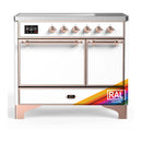 ILVE Majestic III 40-Inch Induction Range with 6 Induction Elements and Solid Door Electric Oven in RAL with Copper Trim (UMDIB40QNR3RAP)