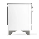 ILVE Majestic III 40-Inch Induction Range with 6 Induction Elements and Solid Door Electric Oven in White with Chrome Trim (UMDIB40QNR3WHC)