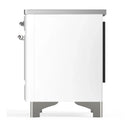 ILVE Majestic III 40-Inch Induction Range with 6 Induction Elements and Solid Door Electric Oven in White with Chrome Trim (UMDIB40QNR3WHC)