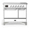 ILVE Majestic III 40-Inch Induction Range with 6 Induction Elements and Solid Door Electric Oven in White with Chrome Trim (UMDIB40QNR3WHC)