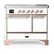 ILVE Majestic III 40-Inch Induction Range with 6 Induction Elements and Solid Door Electric Oven in White with Copper Trim (UMDIB40QNR3WHP)