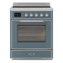ILVE 30-Inch Majestic II induction Range with 4 Elements - 4 cu. ft. Oven in Blue Grey with Chrome Trim (UMI30NE3BGC)