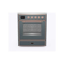 ILVE 30-Inch Majestic II induction Range with 4 Elements - 4 cu. ft. Oven in Blue Grey with Copper Trim (UMI30NE3BGP)