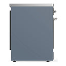 ILVE Majestic III 30-Inch Induction Range with 4 Induction Elements and Triple Glass Door Electric Oven in Blue Grey with Chrome Trim (UMIB30NR3BGC)