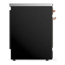 ILVE Majestic III 30-Inch Induction Range with 4 Induction Elements and Triple Glass Door Electric Oven in Glossy Black with Copper Trim (UMIB30NR3BKP)