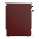 ILVE Majestic III 30-Inch Induction Range with 4 Induction Elements and Triple Glass Door Electric Oven in Burgundy with Burnished Trim (UMIB30NR3BUB)