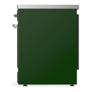 ILVE Majestic III 30-Inch Induction Range with 4 Induction Elements and Triple Glass Door Electric Oven in Emerald Green with Chrome Trim (UMIB30NR3EGC)