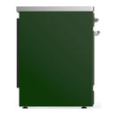 ILVE Majestic III 30-Inch Induction Range with 4 Induction Elements and Triple Glass Door Electric Oven in Emerald Green with Chrome Trim (UMIB30NR3EGC)