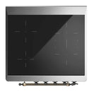 ILVE Majestic III 30-Inch Induction Range with 4 Induction Elements and Triple Glass Door Electric Oven in Mightnight Blue with Burnished Trim (UMIB30NR3MBB)